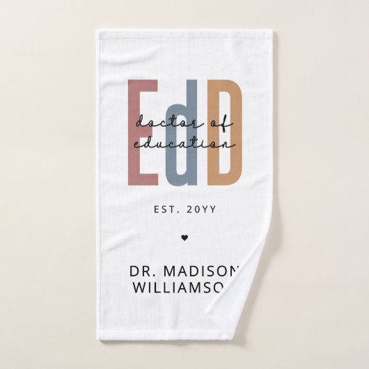 Personalisierter EdD-Doktor des Abschlusses Bildun Handtuch (Handtuch)