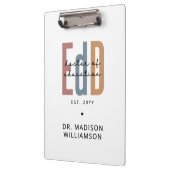 Personalisierter EdD-Doktor des Abschlusses Bildun Klemmbrett (Links)