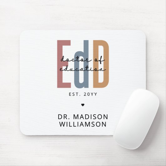 Personalisierter EdD-Doktor des Abschlusses Bildun Mousepad (Mit Mouse)
