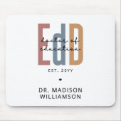 Personalisierter EdD-Doktor des Abschlusses Bildun Mousepad (Vorne)