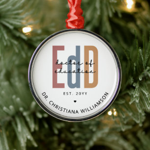 Personalisierter EdD-Doktor des Abschlusses Bildun Ornament Aus Metall