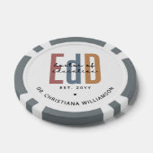 Personalisierter EdD-Doktor des Abschlusses Bildun Pokerchips (Einzeln)