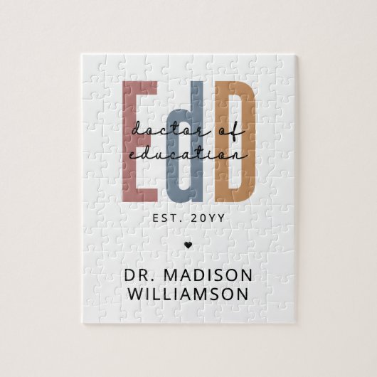 Personalisierter EdD-Doktor des Abschlusses Bildun Puzzle (Vertikal)