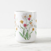 Personalisierter Edelstahl mit Wildblumen Kaffeetasse (Mittel)