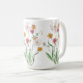 Personalisierter Edelstahl mit Wildblumen Kaffeetasse (VorderseiteRechts)