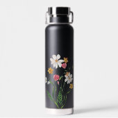Personalisierter Edelstahl mit Wildblumen Trinkflasche (Rückseite)