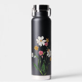 Personalisierter Edelstahl mit Wildblumen Trinkflasche (Vorne)