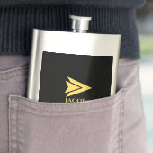 Personalisierter Edelstahlkolben |Zazzle Flachmann (Beispiel)