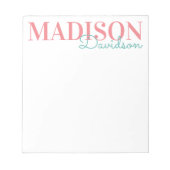 Personalisierter Editor für einen Blockskriptnamen Notizblock (Vorderseite)