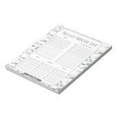 Personalisierter Editor für grüne Toile-Lebensmitt Notizblock (Rotiert)