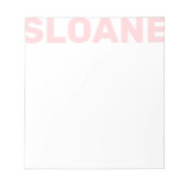 Personalisierter Editor für jeden Farbblocknamen Notizblock (Vorderseite)