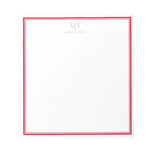 Personalisierter Editor für klassische Grenzen Notizblock (Vorderseite)