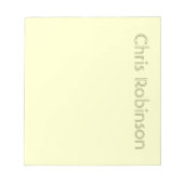 Personalisierter Editor grün Notizblock (Vorderseite)