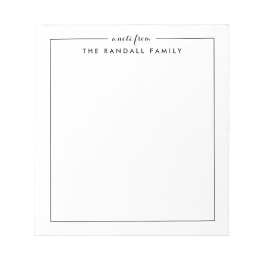 Personalisierter Editor mit einfachem Quadrat Notizblock (Vorderseite)