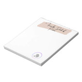 Personalisierter Editor mit Name und Beruf Notizblock (Rotiert)