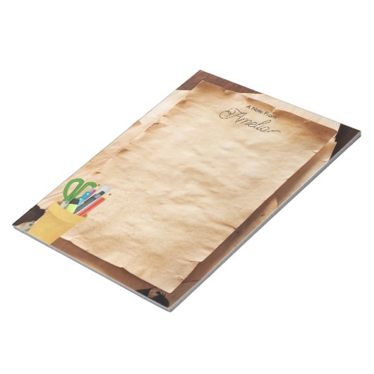 Personalisierter Editor Notizblock (angewinkelt)