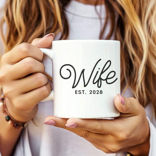 Personalisierter Ehefrau Ehemann Becher als Hochze Kaffeetasse