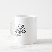 Personalisierter Ehefrau Ehemann Becher als Hochze Kaffeetasse (Vorderseite Links)
