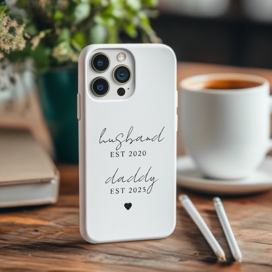 Personalisierter Ehemann und Daddy EST Geschenk Case-Mate iPhone Hülle