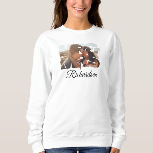 Personalisierter Ehemann und Ehefrau Flitterwochen Sweatshirt (Vorderseite)