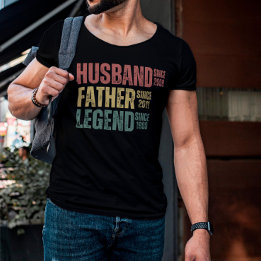 Personalisierter Ehemann Vater Legende seit T-Shirt