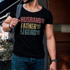 Personalisierter Ehemann Vater Legende seit T-Shirt