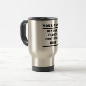 Personalisierter Ehemann Vater Protector Hero Reisebecher (Vorderseite Links)