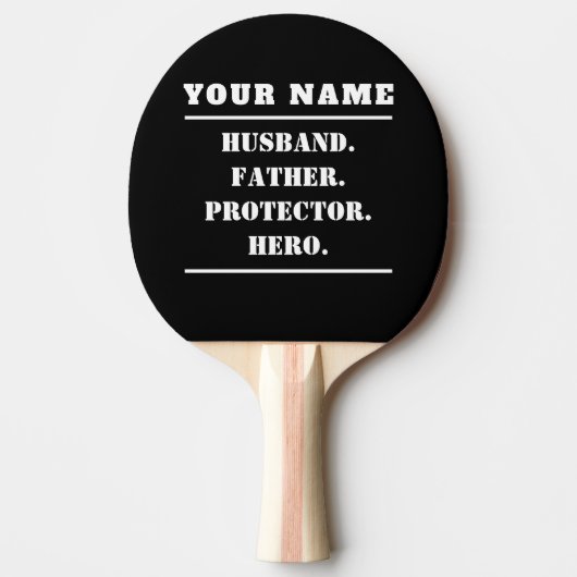 Personalisierter Ehemann Vater Protector Hero Tischtennis Schläger (Vorderseite)