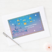 Personalisierter Eid Mubarak Oval Aufkleber (Umschlag)