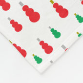 Personalisierter Eidechsenschneemann Fleecedecke (Ecke)