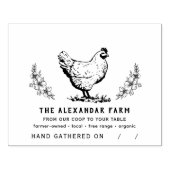 Personalisierter Eierkarton für rustikales Hühnche Gummistempel (Prägung)