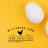 Personalisierter Eierkarton Rustikaler Familienbet Gummistempel