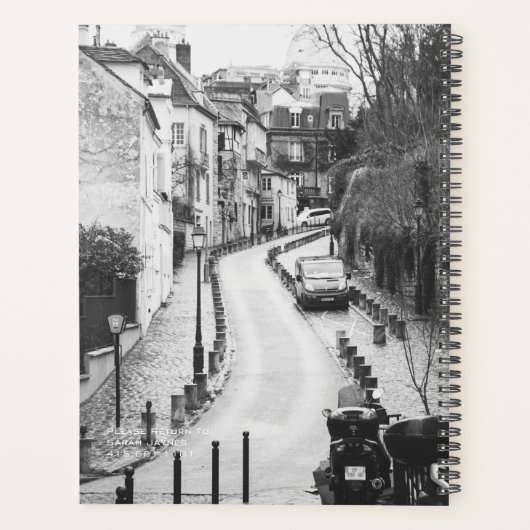 Personalisierter Eiffelturm Paris 2025 Planer (Rückseite)