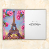 Personalisierter Eiffelturm Rosse Chic Geburtstag Karte