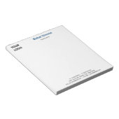 Personalisierter eigener Design-Text und Logo-Edit Notizblock (angewinkelt)