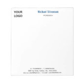 Personalisierter eigener Design-Text und Logo-Edit Notizblock (Vorderseite)