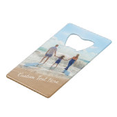 Personalisierter eigener Foto-Flaschenöffner Geldbeutel Flaschenöffner (Rückseite Schrägansicht)