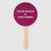 Personalisierter eigener Foto- und Texthandschuh Fächer (Rückseite)