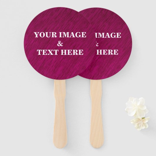 Personalisierter eigener Foto- und Texthandschuh Fächer (Vorne und Hinten)