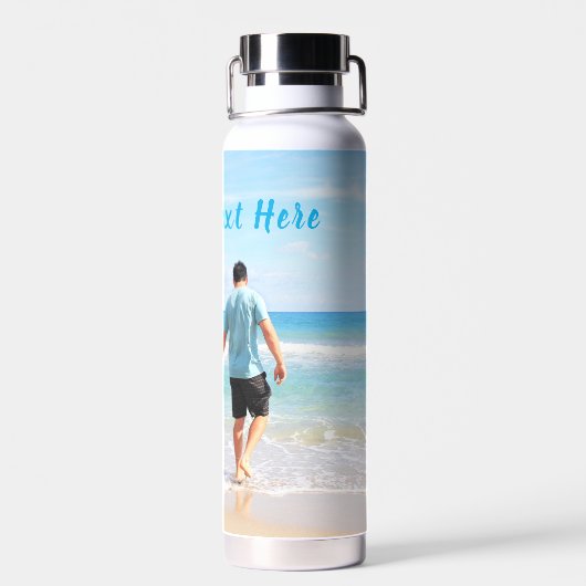 Personalisierter eigener Foto Wasserflasche Trinkflasche (Rückseite)
