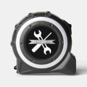 Personalisierter eigener Geschenkname Schwarzer Si Maßband (Vorderseite)