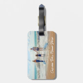 Personalisierter eigener Text für den Foto-Gepäcka Gepäckanhänger (Rückseite vertikal)