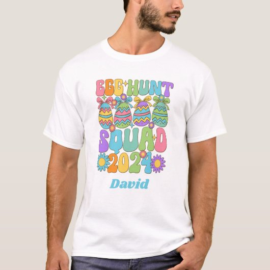 Personalisierter EiGunt Squad Retro Print T - Shir T-Shirt (Vorderseite)