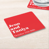 Personalisierter einfacher moderner Minimaler Hoch Rechteckiger Pappuntersetzer (angewinkelt)