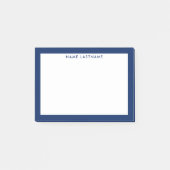 Personalisierter einfacher, moderner Navy Blue Fra Post-it Klebezettel (Vorderseite)