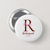 personalisierter einfacher Name in Monogramm Button (Vorne & Hinten)