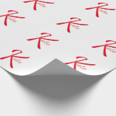 personalisierter einfacher Name in Monogramm Geschenkpapier (Ecke)