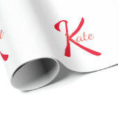 personalisierter einfacher Name in Monogramm   Geschenkpapier (Rolleneckpunkt)