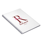 personalisierter einfacher Name in Monogramm Notizblock (Rechte Seite)