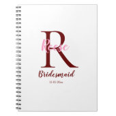 personalisierter einfacher Name in Monogramm Notizblock (Vorderseite)